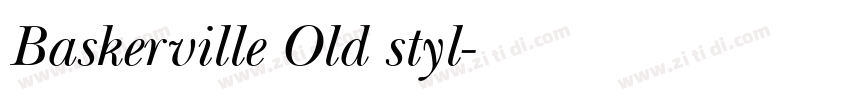 Baskerville Old styl字体转换